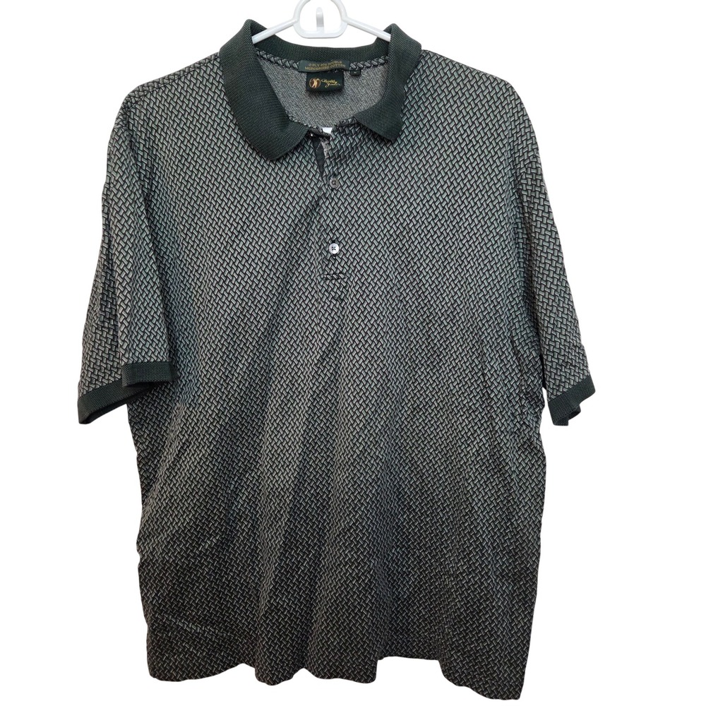 Bobby Jones Performance Pattern High Quality Polo Golf Shirt Size L